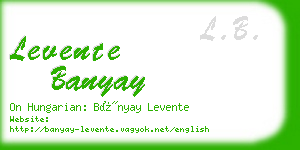 levente banyay business card